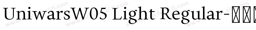 UniwarsW05 Light Regular字体转换